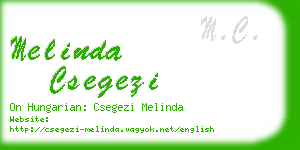 melinda csegezi business card